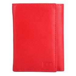 RFID Blocking Trifold Genuine Leather Wallet For Men And Women With ID Window | Tomato Red